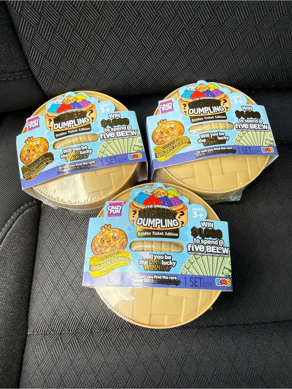 3- Mystery Dumpling Surprise Toy - Golden Ticket Edition (RARE)